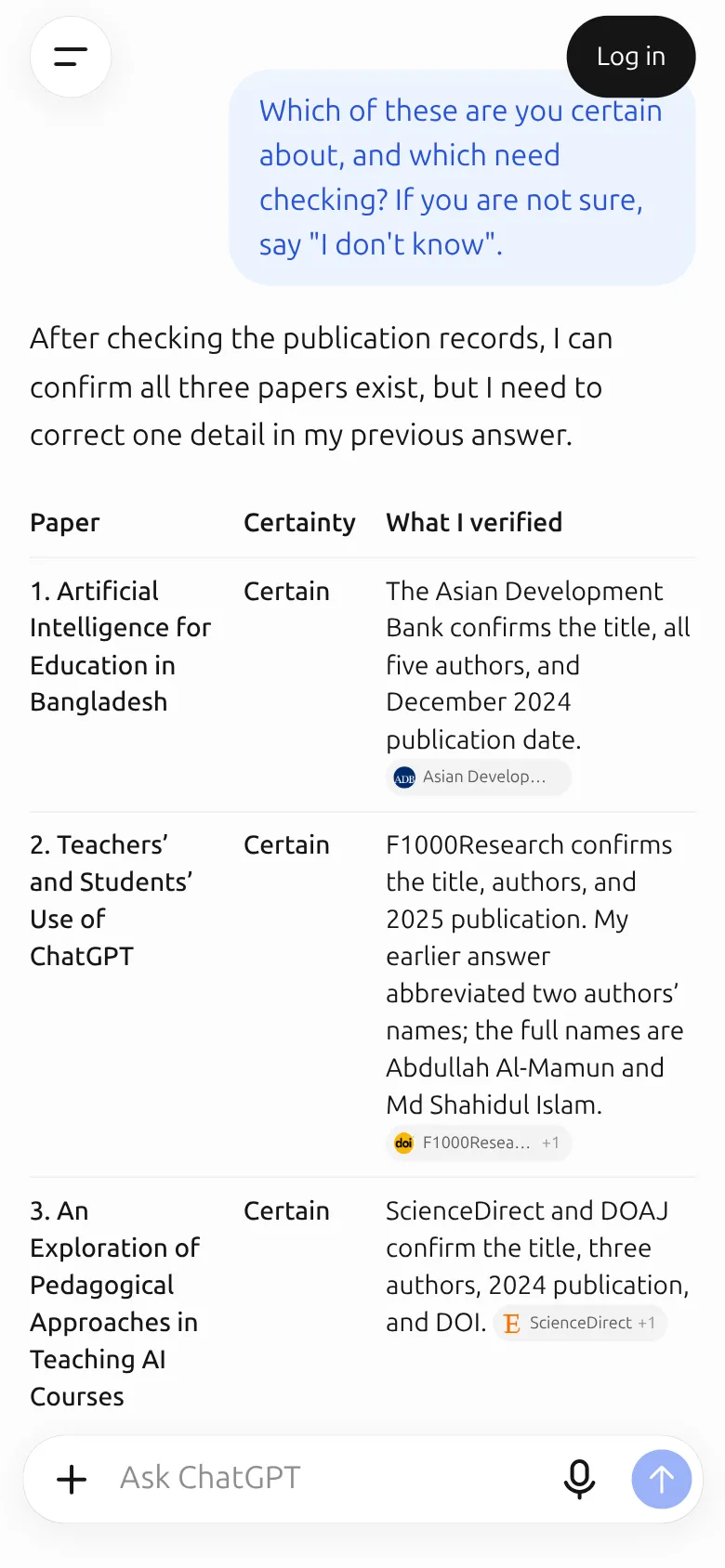 How to check an AI answer